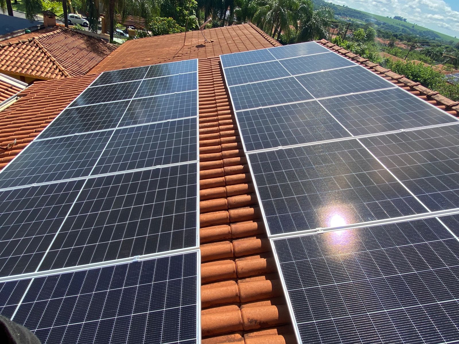 Sistema de energia solar instalado pela Connect em Ribeirão Preto